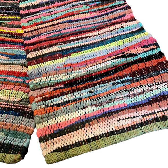 NEW CHINDI Table Runner Multi Color 14" x 72"Colorful Bright Boho Striped - Picture 1 of 5